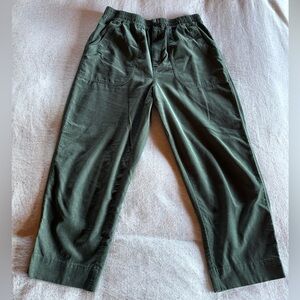 Madewell Olive Green Cropped Corduroy Pants